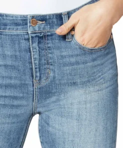 Liverpool Los Angeles Crop Flare 5 Pocket Hi-Low Fray Hem, La Playa Liverpool Los Angeles