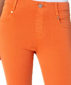 Liverpool Los Angeles Liverpool Los Angeles Gia Glider Crop Skinny, Orange Twist