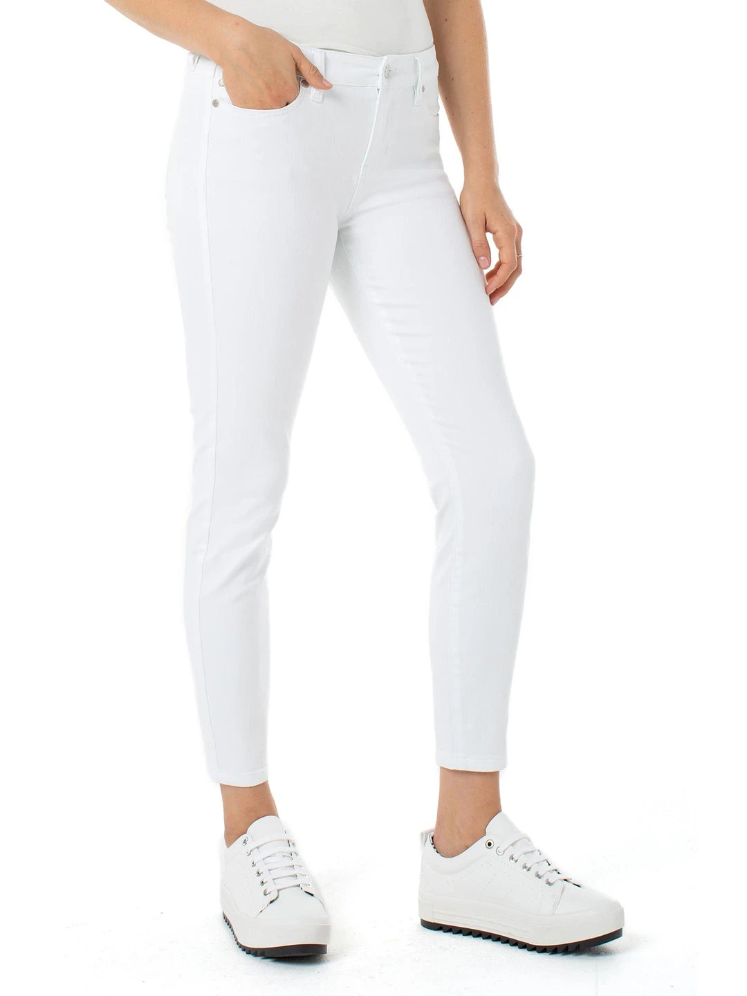 Liverpool Los Angeles Abby Ankle Skinny, Bright White Liverpool Los Angeles