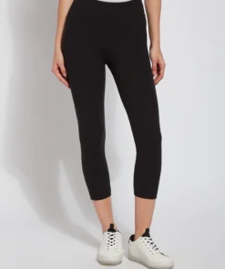 Lysse Lysse Flattering Cotton Crop Legging, Black