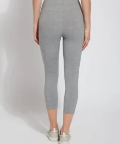 Lysse Lysse Flattering Cotton Crop Legging, Grey Melange