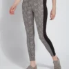 Lysse Lysse Foil Suede Laura Legging, Nickel Snake