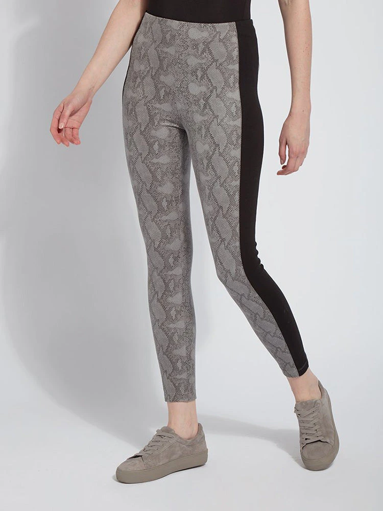 Lysse Lysse Foil Suede Laura Legging, Nickel Snake