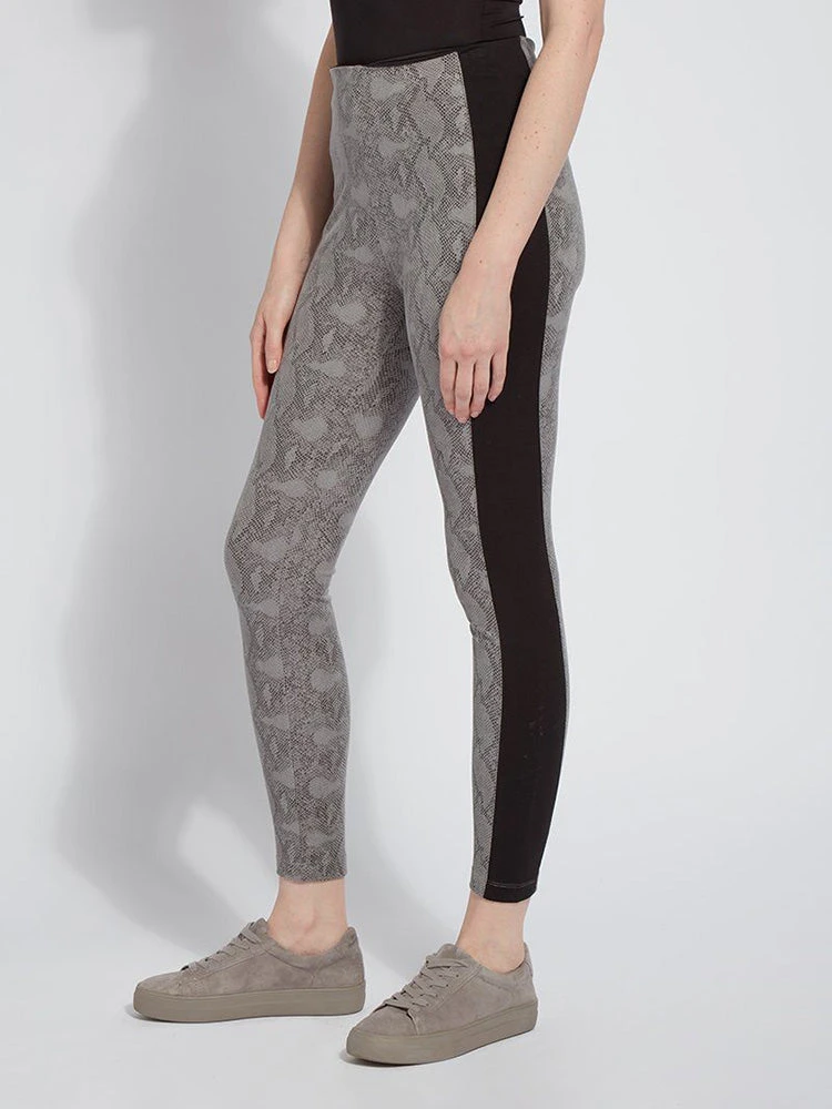 Lysse Lysse Foil Suede Laura Legging, Nickel Snake