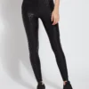 Lysse Lysse Patterned Matilda Foil Leggings, Black Foil Tracks