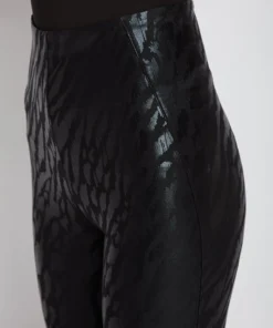 Lysse Lysse Patterned Matilda Foil Leggings, Black Foil Tracks