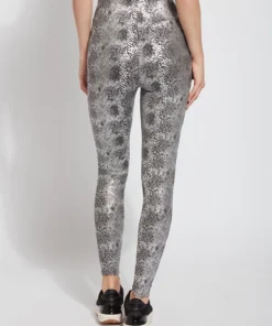 Lysse Lysse Patterned Matilda Foil Leggings, Sterling Snake