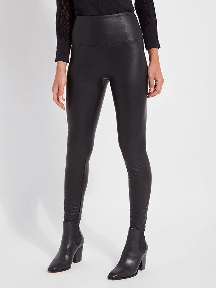 Lysse Lysse Texture Leather Legging, Kohl Black