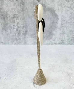 Monies Monies Round Drop Earclips, Bone