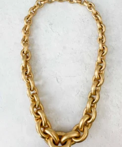 Monies Shanghai Necklace, Gold Monies