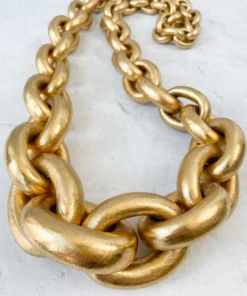 Monies Shanghai Necklace, Gold Monies