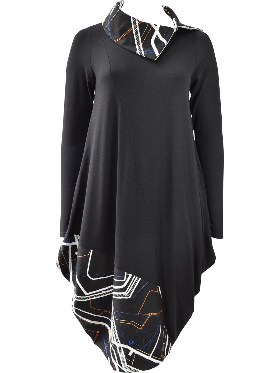 NY 77 NY 77 Embroidered Accent Dress, Black/Multi