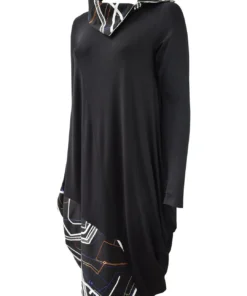 NY 77 NY 77 Embroidered Accent Dress, Black/Multi