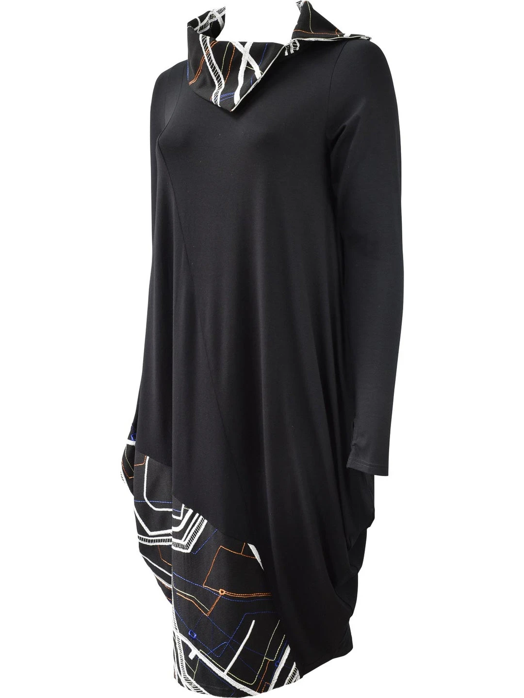 NY 77 NY 77 Embroidered Accent Dress, Black/Multi