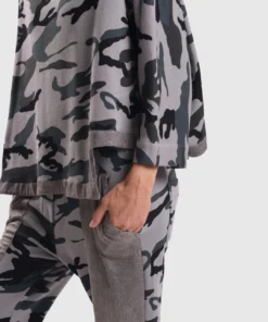 Alembika Alembika Urban Camo Hi Lo Boxy Top, Grey