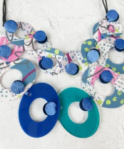 Pattern Gems Harmony Necklace, Blue/Teal