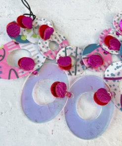 Pattern Gems Harmony Necklace, Iridescent/Magenta Pattern Gems