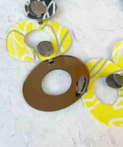 Pattern Gems Melody Necklace, Bronze Mirror/Yellow