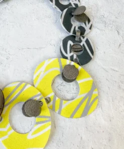 Pattern Gems Melody Necklace, Bronze Mirror/Yellow