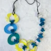 Pattern Gems Pattern Gems Music Necklace, Clear Blue/Yellow