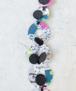 Pattern Gems Rhythm Necklace, Purple/Teal Pattern Gems