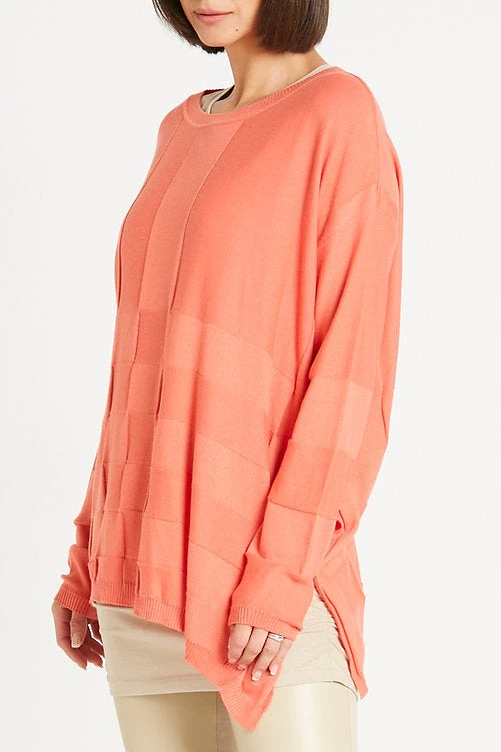 Planet Nu Box Weave Sweater, Peachy Planet