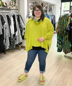 Pure Essence Oversized Poncho Top, Kiwi