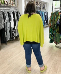 Pure Essence Oversized Poncho Top, Kiwi