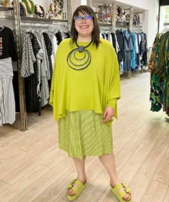 Pure Essence Oversized Poncho Top, Kiwi