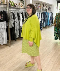 Pure Essence Oversized Poncho Top, Kiwi