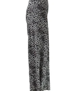 Q'Neel Q'Neel Crackle Print Lantern Pant, Black/Tan