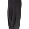 Q'Neel Drape Side Skirt, Black