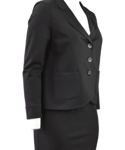 Q'Neel Ponte Pocket Blazer, Black