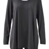 Q'Neel Seam Front Top Long Sleeve, Black Q'Neel