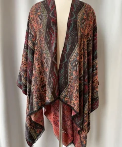 Rapti Fashion Rapti Fashion Cashmere Reversible Ruana, Sante Fe Mix