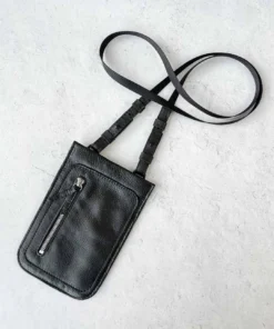 Riel Cell Phone Sling Crossbody Bag, Black Riel