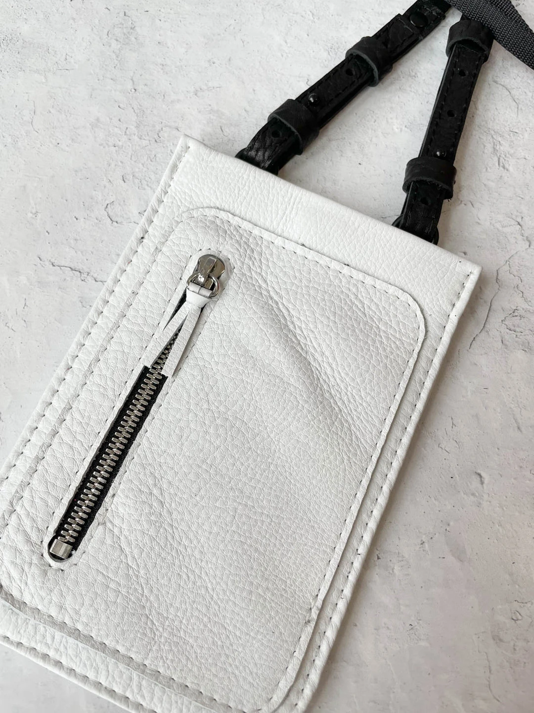 Riel Cell Phone Sling Crossbody Bag, White