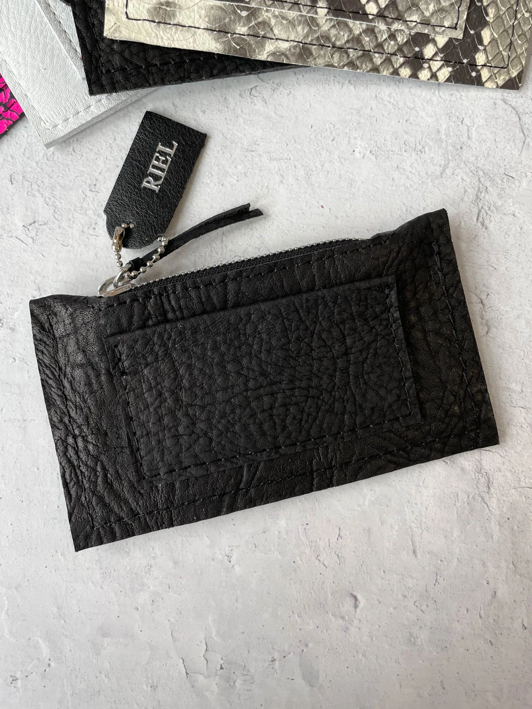 Riel Riel Coin Pouch Card Holder, Black