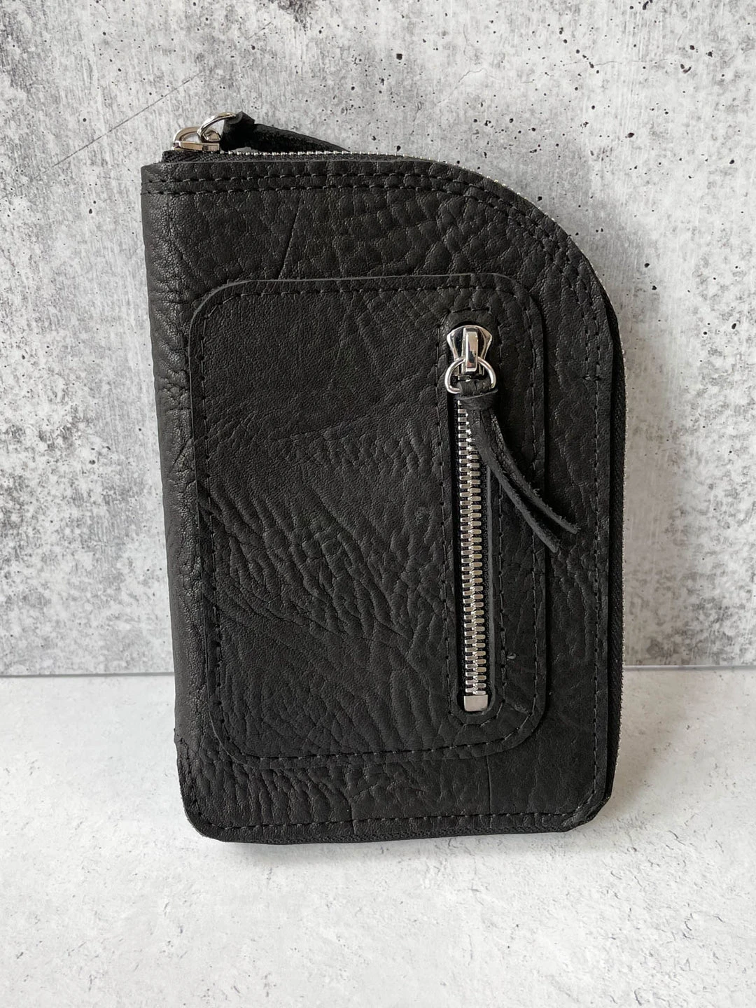 Riel Large Zipper Wallet, Black Riel