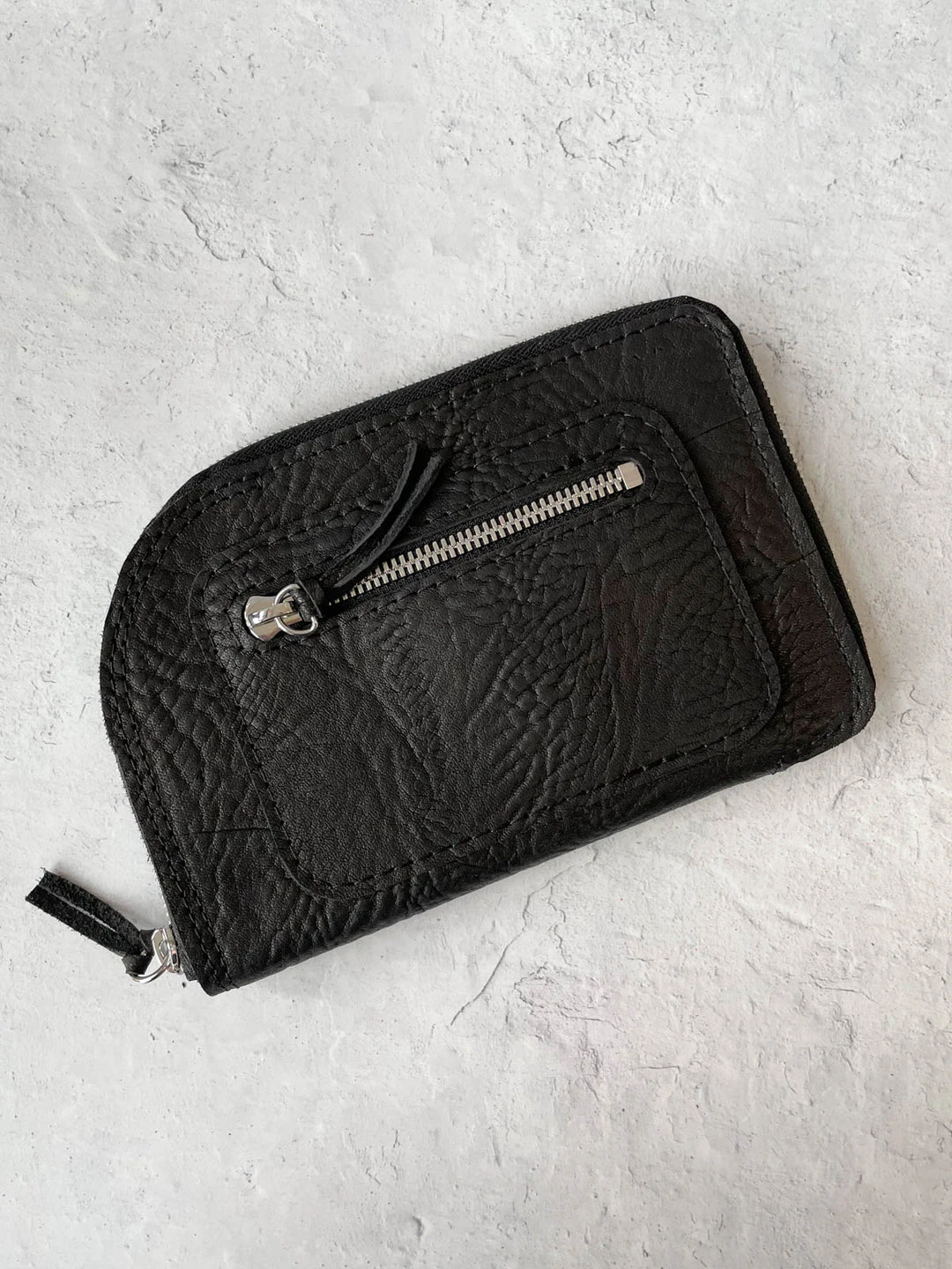 Riel Large Zipper Wallet, Black Riel