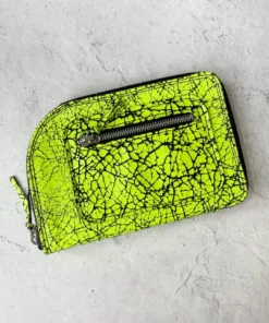 Riel Riel Large Zipper Wallet, Neon Yellow
