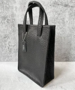 Riel Rectangle Mini Tote Bag, Black