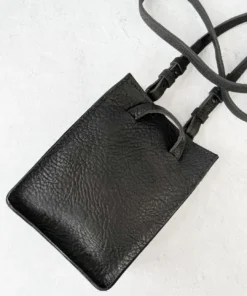 Riel Rectangle Mini Tote Bag, Black