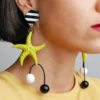 Michaela Malin Michaela Malin Starlight Clip Earrings, Chartreuse