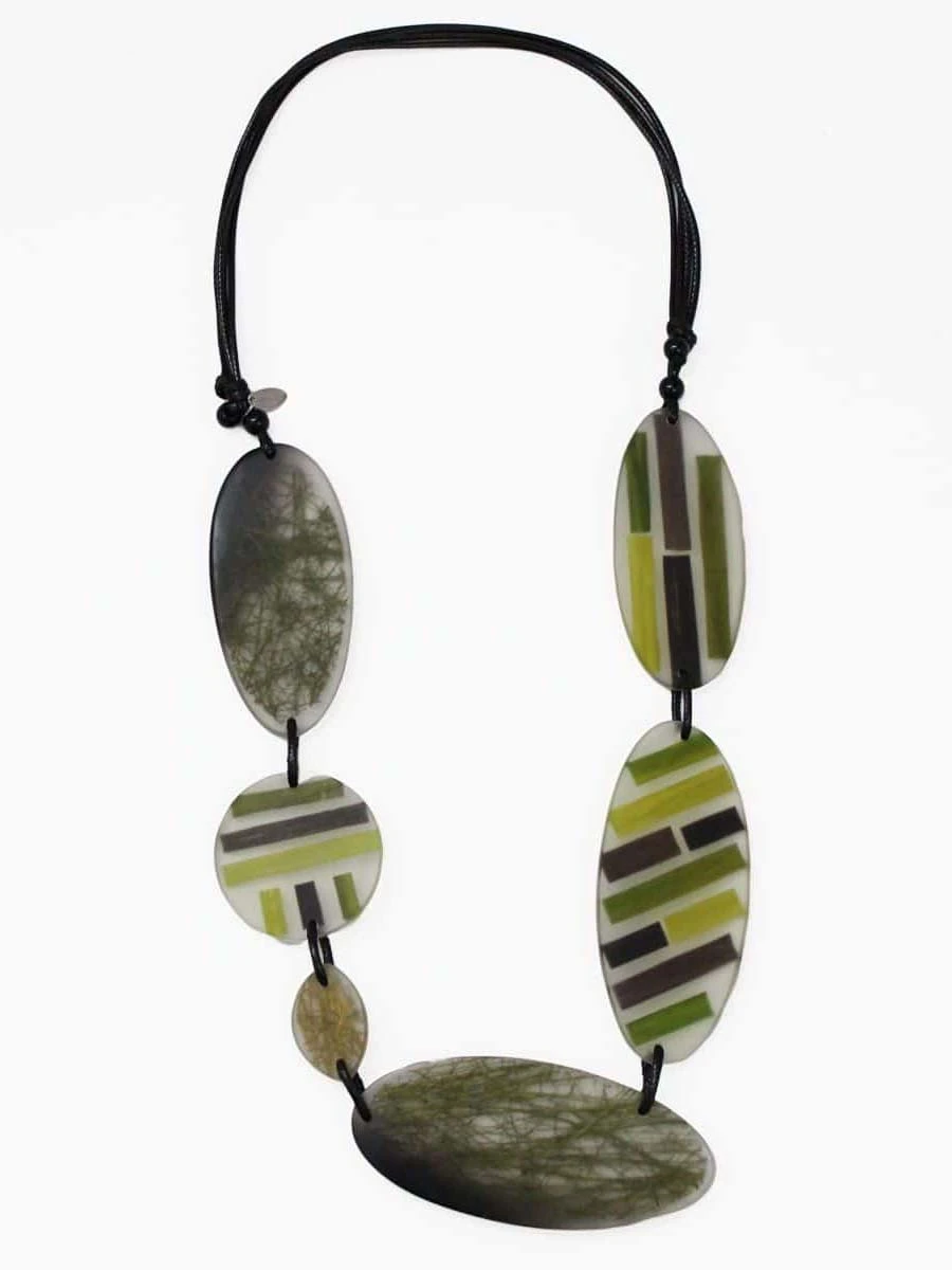 Sylca Designs Sylca Designs Alessia Statement Necklace, Green