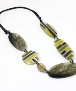 Sylca Designs Sylca Designs Alessia Statement Necklace, Green