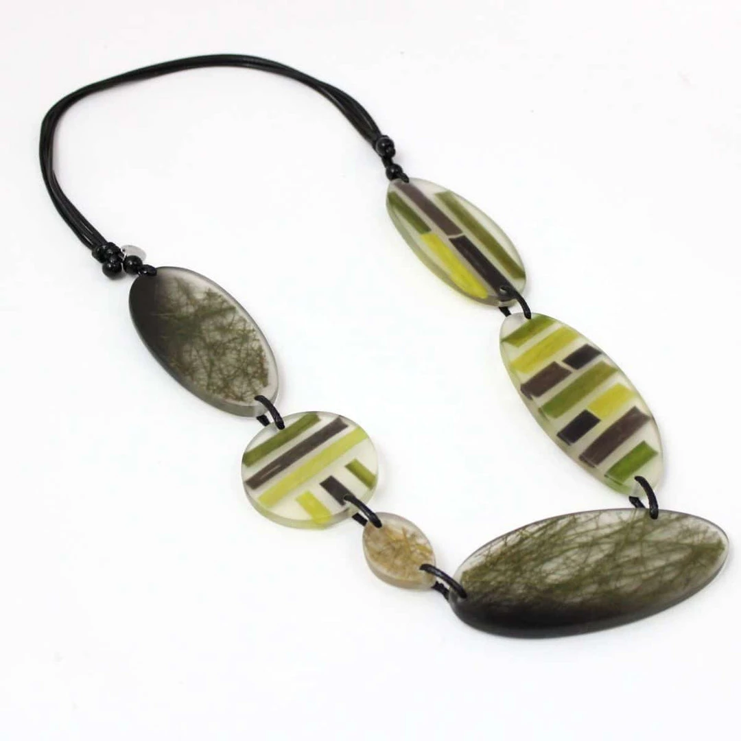 Sylca Designs Sylca Designs Alessia Statement Necklace, Green