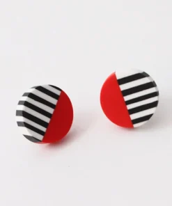 Sylca Designs Sylca Designs Chloe Stud Earrings, Red