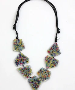 Sylca Designs Sylca Designs Jessa Geometric Confetti Necklace, Multi