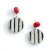 Sylca Designs Sylca Designs Larkin Drop Earrings, Black/White
